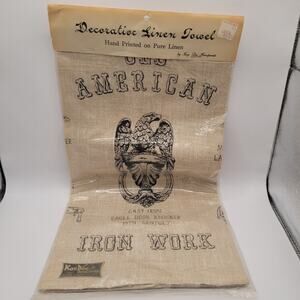 Vintage Kay Dee Hand Printed Linen Kitchen Dish Cloth Towel NWT